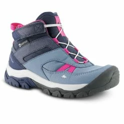 Hiking Clothing Quechua Crossrock, Mid Waterproof Lace-Up Hiking Shoes, Kids'