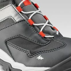 Quechua Crossrock, Mid Waterproof Lace-Up Hiking Shoes, Kids' Hiking Clothing