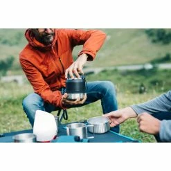 Quechua Hiking Clothing MH500, 0.8 L Stainless Steel Isothermal Hiking Food Box With Bowl