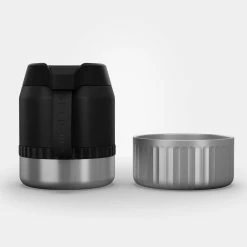 Quechua Hiking Clothing MH500, 0.8 L Stainless Steel Isothermal Hiking Food Box With Bowl