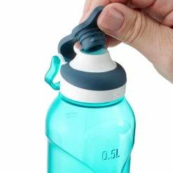 Hiking Clothing Quechua Tritan 500, Quick Opening Plastic Hiking Water Bottle, 17oz