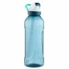 Quechua Tritan 900, Instant Stopper Plastic Hiking Water Bottle With Straw, 27oz