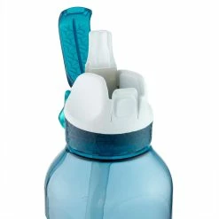 Quechua Tritan 900, Instant Stopper Plastic Hiking Water Bottle With Straw, 27oz