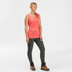 Forclaz Travel 500, Heavy-Duty Travel Backpacking Leggings, Women's