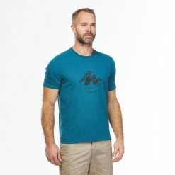 Quechua NH500, Organic Cotton Blend Hiking T-Shirt, Men's