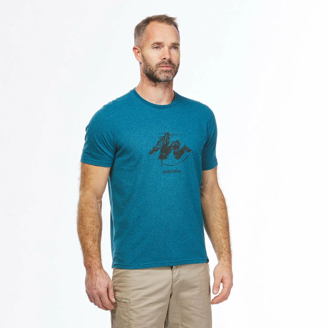 Quechua NH500, Organic Cotton Blend Hiking T-Shirt, Men's