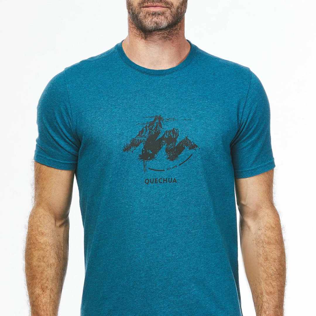 Quechua NH500, Organic Cotton Blend Hiking T-Shirt, Men's