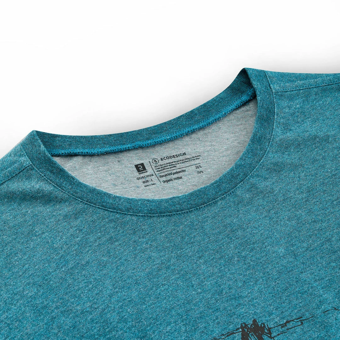 Quechua NH500, Organic Cotton Blend Hiking T-Shirt, Men's