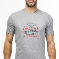 Quechua NH500, Organic Cotton Blend Hiking T-Shirt, Men's