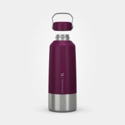 Hiking Clothing Quechua MH100, Stainless Steel Screw Top Hiking Water Bottle, 34oz