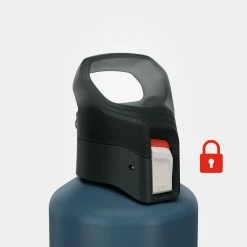 Quechua MH500, Recycled Aluminum Hiking Water Bottle With Quick-Opening Cap, 34oz Hiking Clothing