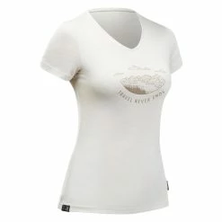 Forclaz, Merino Wool Short Sleeve Backpacking Travel T-Shirt, Women's Hiking Clothing