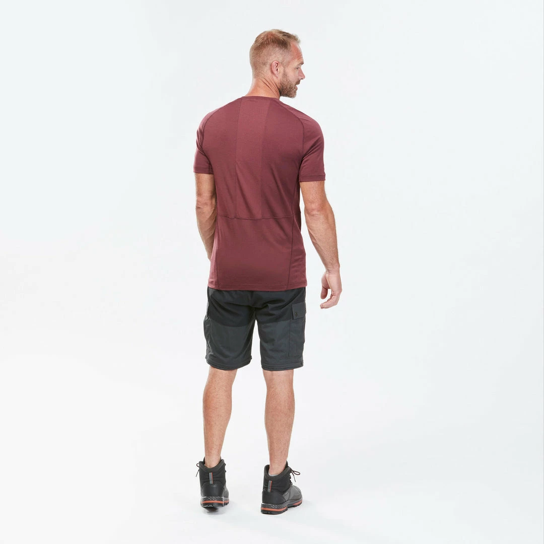 Forclaz Quechua MT100, Durable 2-in-1 Zip-Off Convertible Backpacking Pants, Men's