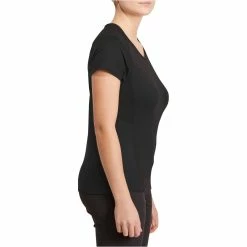 Quechua Women's Hiking Short-Sleeve T-Shirt Techfresh 100 Hiking Clothing