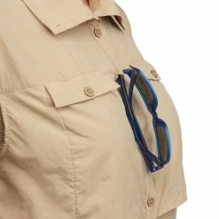 Forclaz Hiking Clothing Women's Backpacking Long-Sleeved Shirt Desert 500