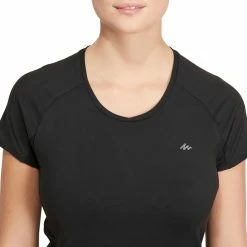 Quechua Women's Hiking Short-Sleeve T-Shirt Techfresh 100 Hiking Clothing