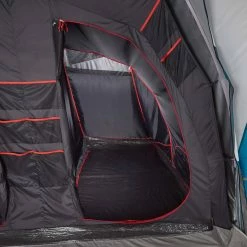 Hiking Clothing Quechua Air Seconds Fresh & Black, Inflatable Waterproof Family Camping Tent, 6 Person 2 Room