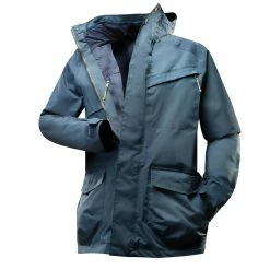 Quechua Men's Hiking Plain Parka Jacket Arpenaz 400