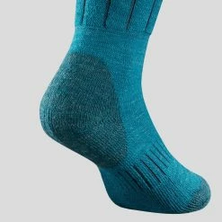 Quechua SH100, Warm Mid Hiking Socks, Kids', 2 Pairs