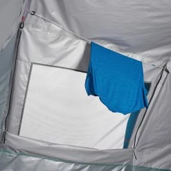 Hiking Clothing Quechua Air Seconds Fresh & Black, Inflatable Waterproof Family Camping Tent, 6 Person 2 Room