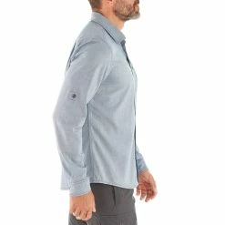Forclaz Hiking Clothing Men's Travel Backpacking Long-Sleeved Shirt Arpenaz 100