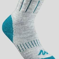 Quechua SH100, Warm Mid Hiking Socks, Kids', 2 Pairs