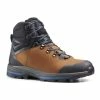 Forclaz Trek 100, Flexible Leather Hiking Boots, Men's Hiking Clothing