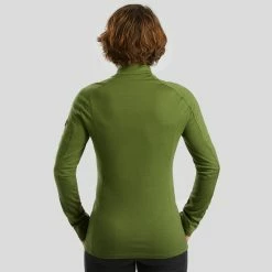 Forclaz Trek 500, Zip Long Sleeved Merino Wool Hiking T-Shirt, Men's