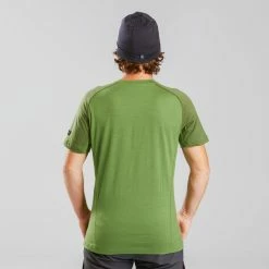 Forclaz Trek 500, Short Sleeved Merino Wool Hiking T-Shirt, Men's