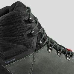 Forclaz Trek 100, Wide Leather Hiking Boots, Men'