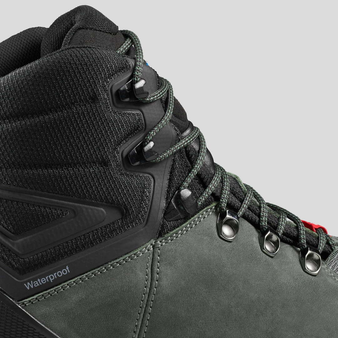 Forclaz Trek 100, Wide Leather Hiking Boots, Men'