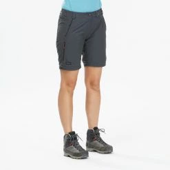 Forclaz Trek 100, Convertible Backpacking Pants, Women's Hiking Clothing