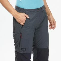 Forclaz Trek 100, Convertible Backpacking Pants, Women's Hiking Clothing