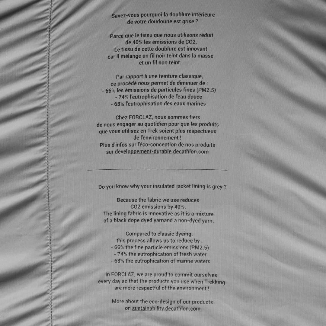 Forclaz Trek 100, Men's Light Backpacking Synthetic Down Jacket With Hoodie Hiking Clothing