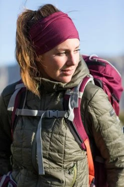 Quechua Hiking Clothing Forclaz Trek 100, Women's Light Backpacking Synthetic Down Jacket With Hoodie