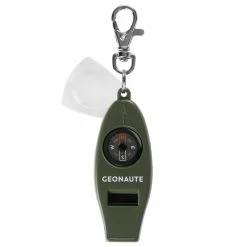 Geonaute 4-in-1 Survival Tool With Whistle Compass Thermometer And Magnifying Glass Hiking Clothing