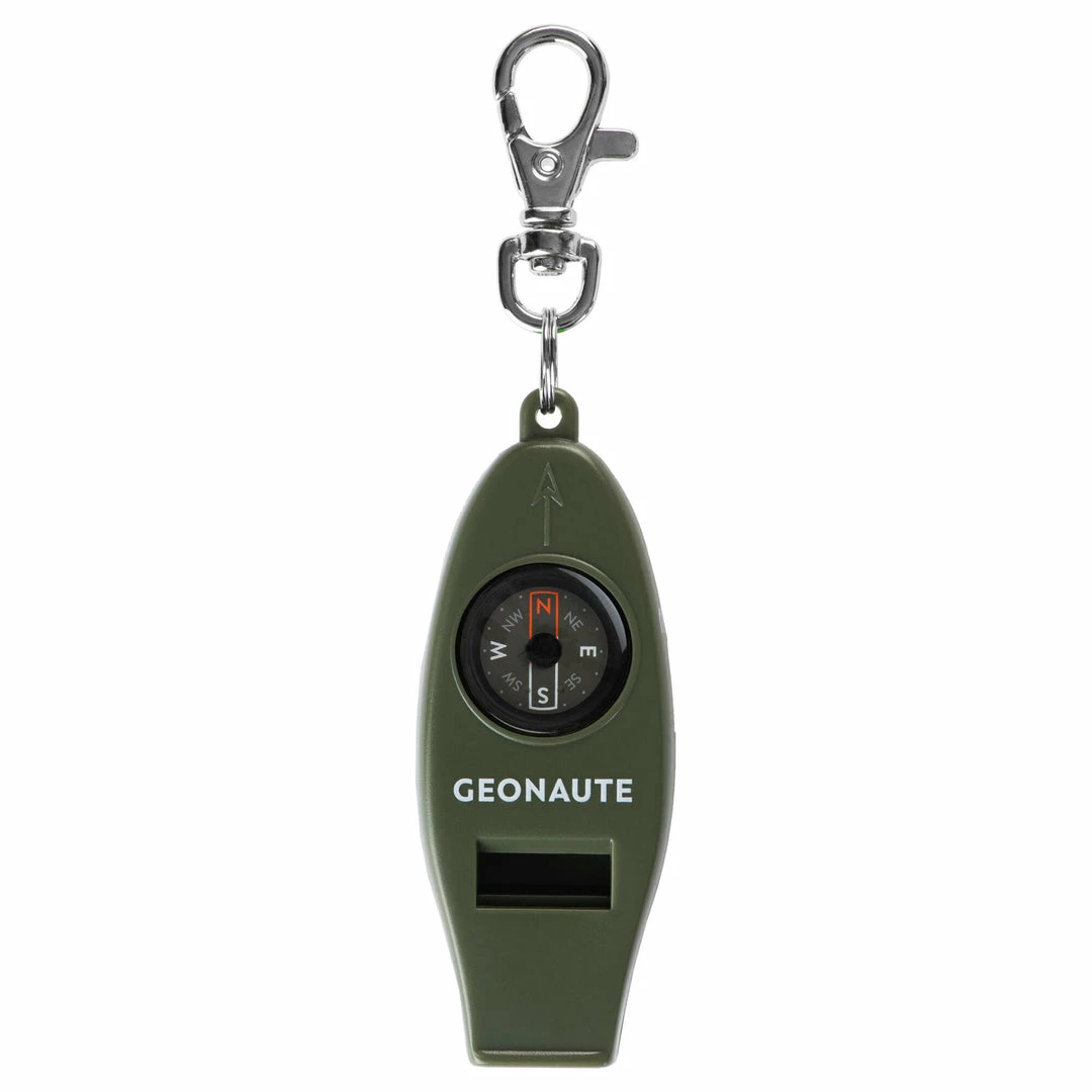 Geonaute 4-in-1 Survival Tool With Whistle Compass Thermometer And Magnifying Glass Hiking Clothing