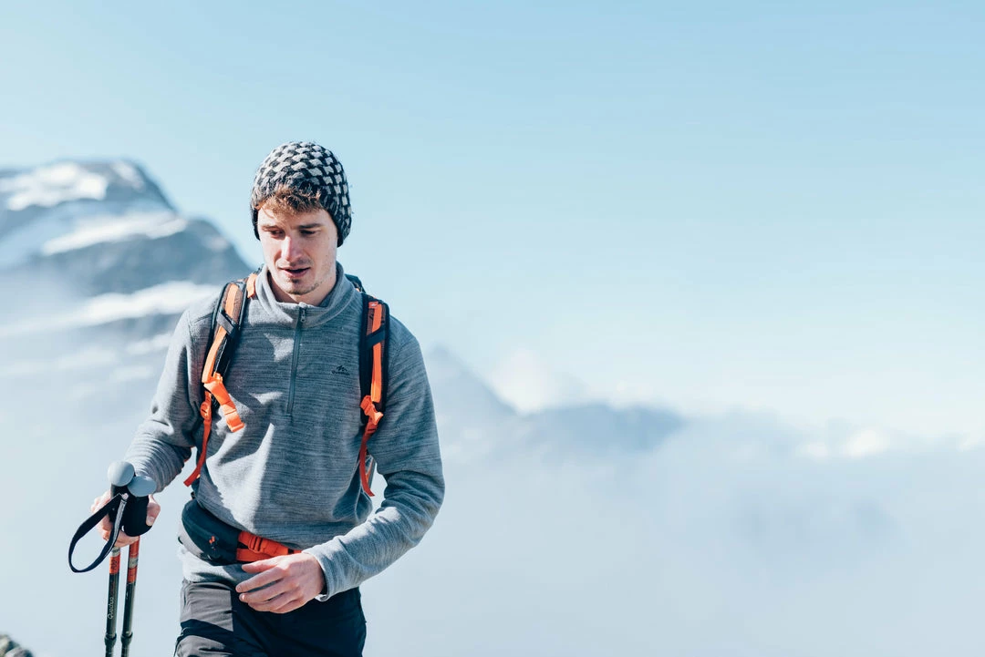 Hiking Clothing Quechua MH100, Eco-Designed Hiking Fleece, Men's