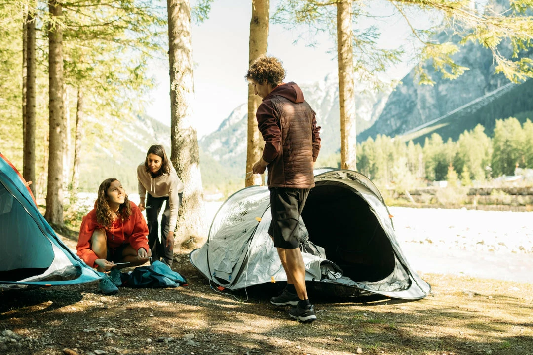 Hiking Clothing Quechua 2 Second Fresh & Black, Waterproof Pop Up Camping Tent, 2 Person