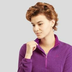 Hiking Clothing Quechua MH100, Eco-Designed Hiking Fleece, Women's