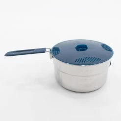 Hiking Clothing Quechua MH100, 2.6 L Camping Stainless-Steel Cook Set, 4 People