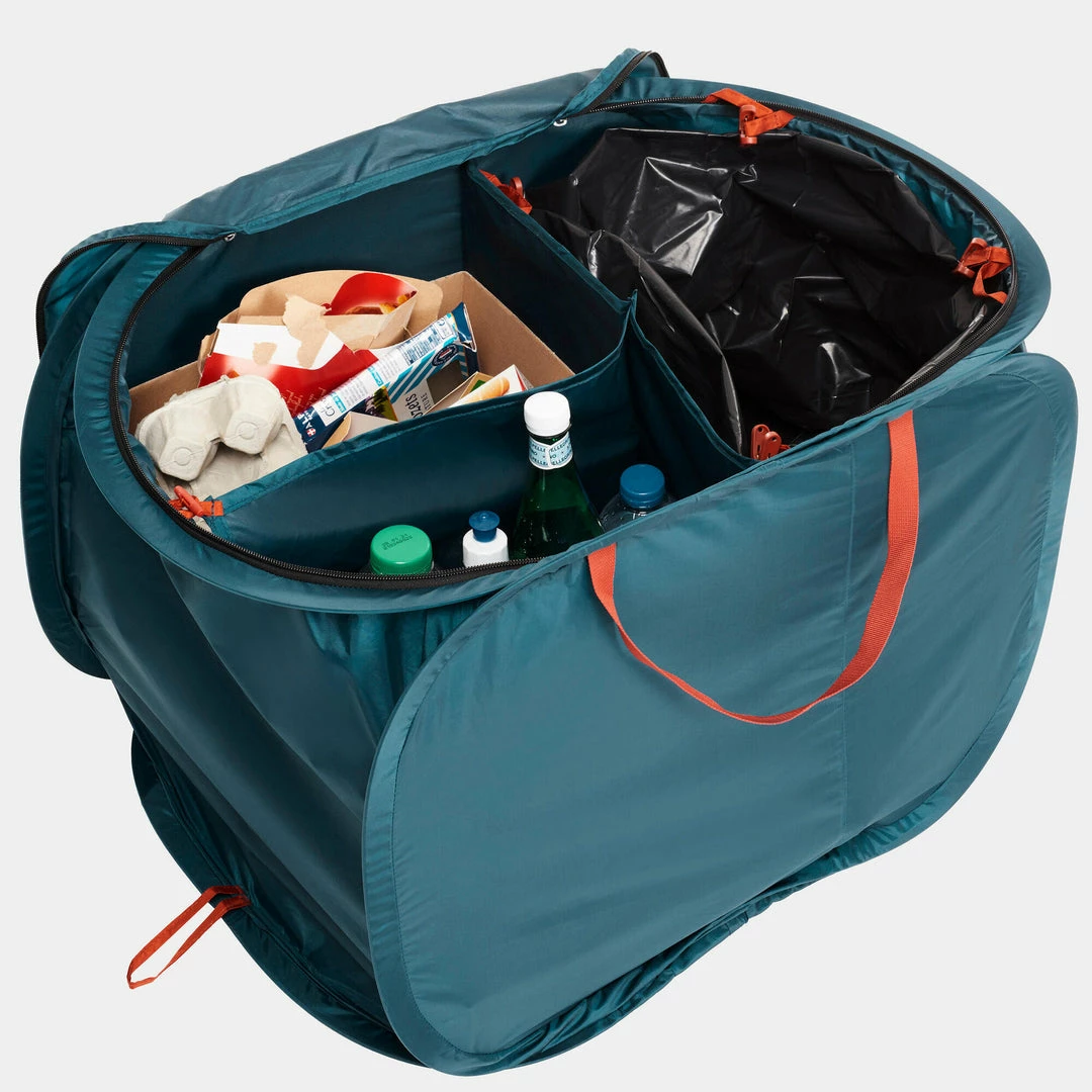 Quechua, 3 Compartment 80 L Camping Recycling Bin