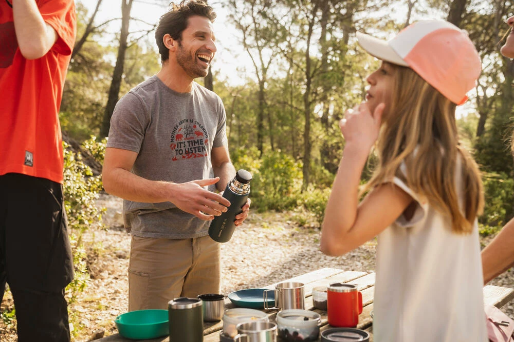 Quechua NH500, Organic Cotton Blend Hiking T-Shirt, Men's