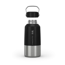 Hiking Clothing Quechua MH100, Stainless Steel Screw Cap Hiking Water Bottle, 20oz