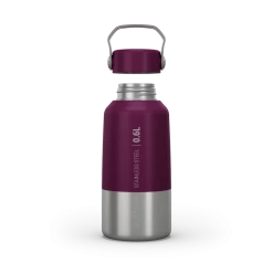 Hiking Clothing Quechua MH100, Stainless Steel Screw Cap Hiking Water Bottle, 20oz