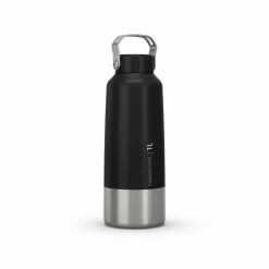 Hiking Clothing Quechua MH100, Stainless Steel Screw Top Hiking Water Bottle, 34oz