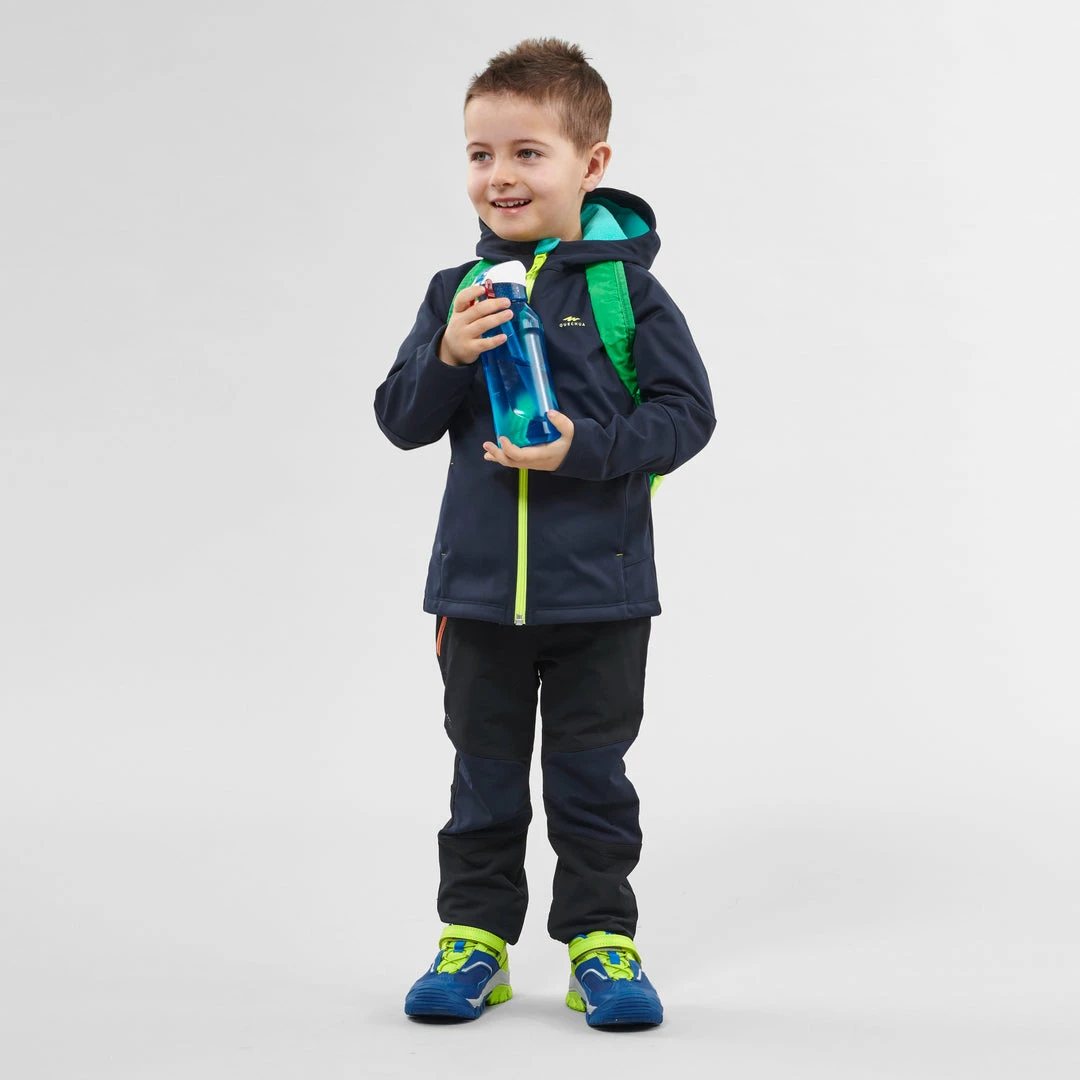 Hiking Clothing Quechua MH550, Softshell Hiking Jacket, Kids'