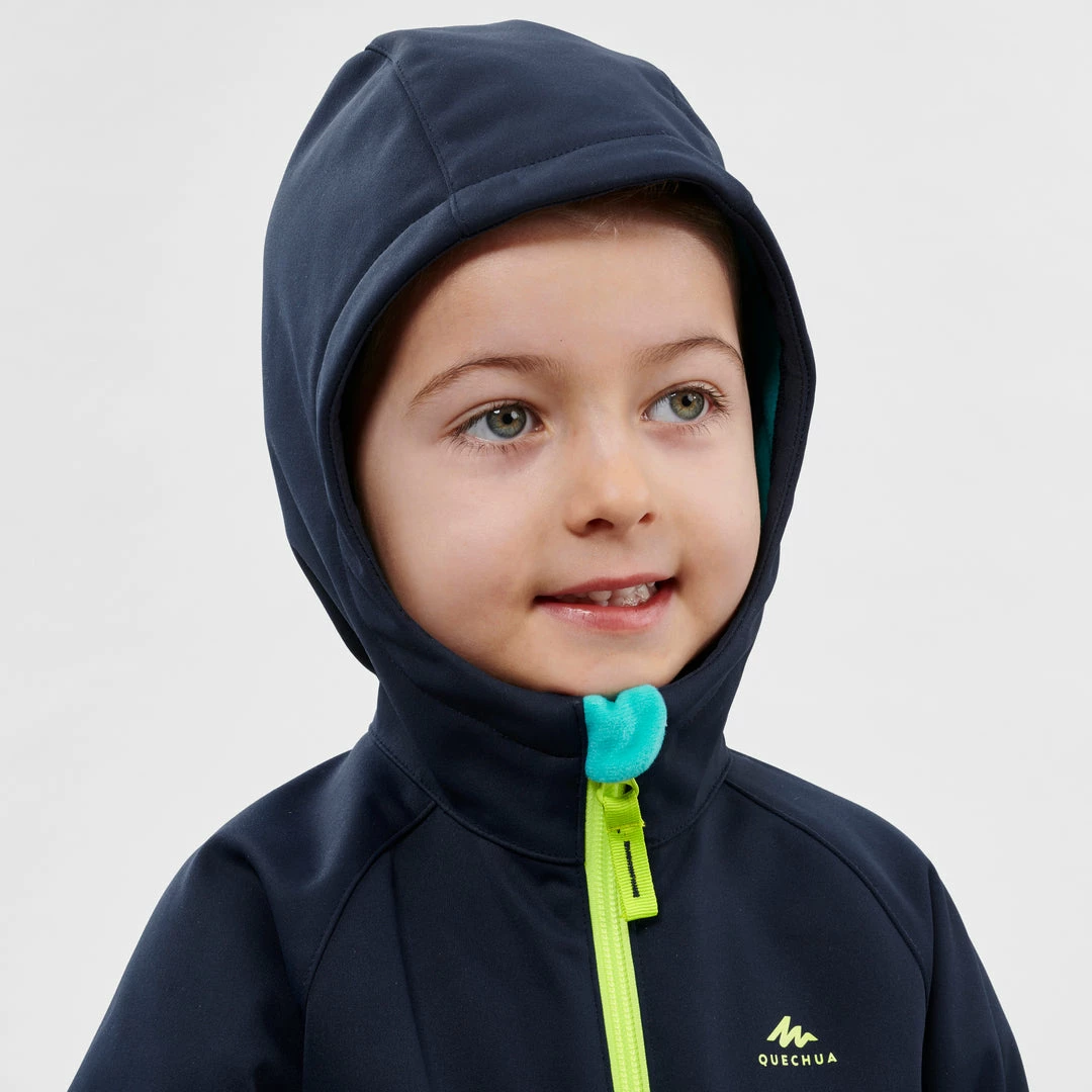 Hiking Clothing Quechua MH550, Softshell Hiking Jacket, Kids'