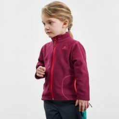 Hiking Clothing Quechua MH150, Hiking And Skiing Fleece Jacket, Kids'