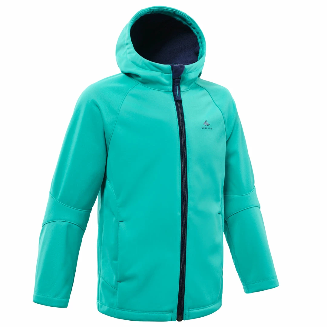 Hiking Clothing Quechua MH550, Softshell Hiking Jacket, Kids'